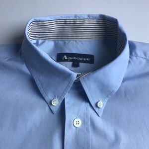 Aquascutum classic pale blue cotton shirt Sz L